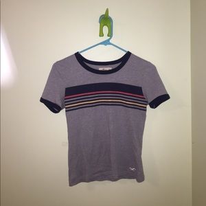 Barely worn grey and navy Hollister t-shirt