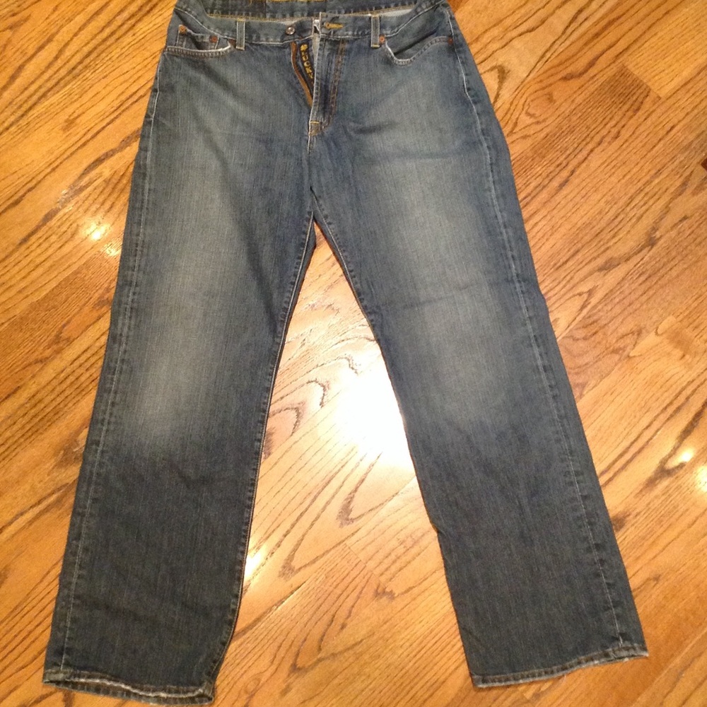 Lucky Brand, Men's Jeans, Bootleg zip, size 33W.