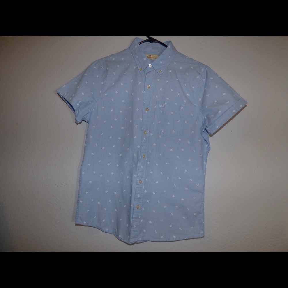Hollister Light Blue Button Down w/ White Details