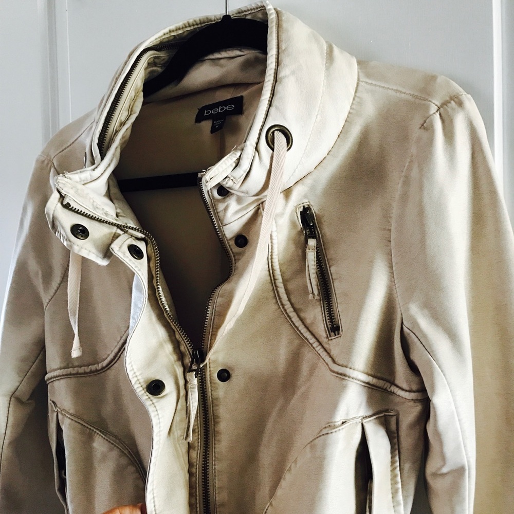 Authentic Bebe Faux Leather Biker Jacket!