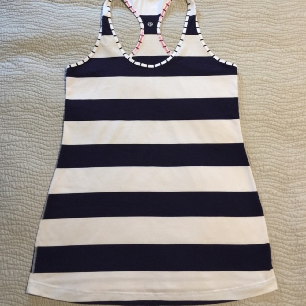 Lululemon Racerback Tank - Navy and White stripes