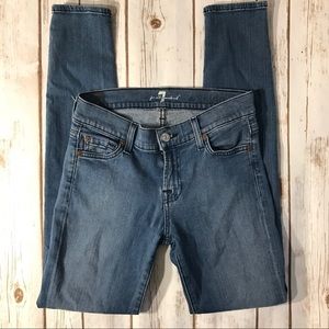 7 For All Mankind light wash Skinny jeans