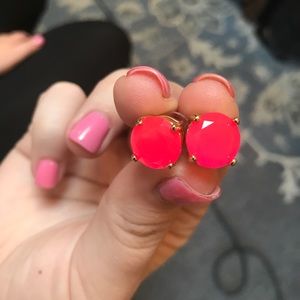 Kate Spade Stud neon coral Earrings