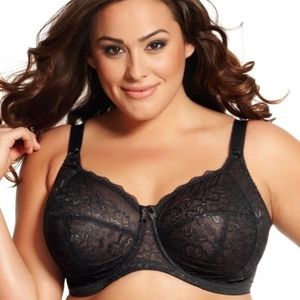 GODDESS ROSE BANDED U/WIRED BRA GD6080 Black 44dd