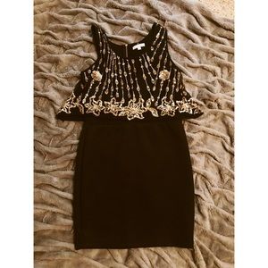 Gianni Bini Black and Gold Dress