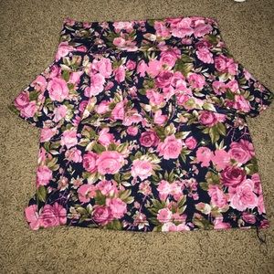 Floral mini skirt