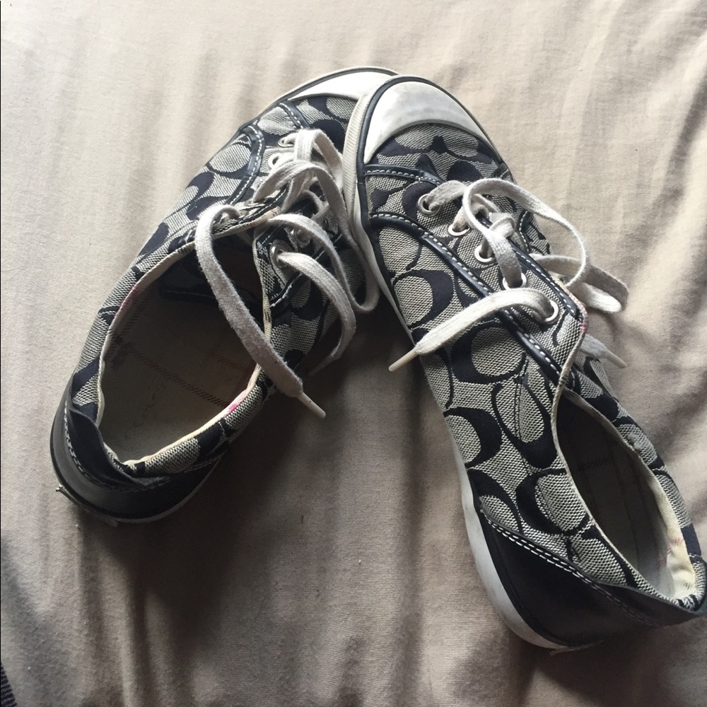 Black and white Coach Sneakers