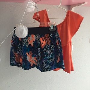 Old Navy off the shoulder shirt with skirt