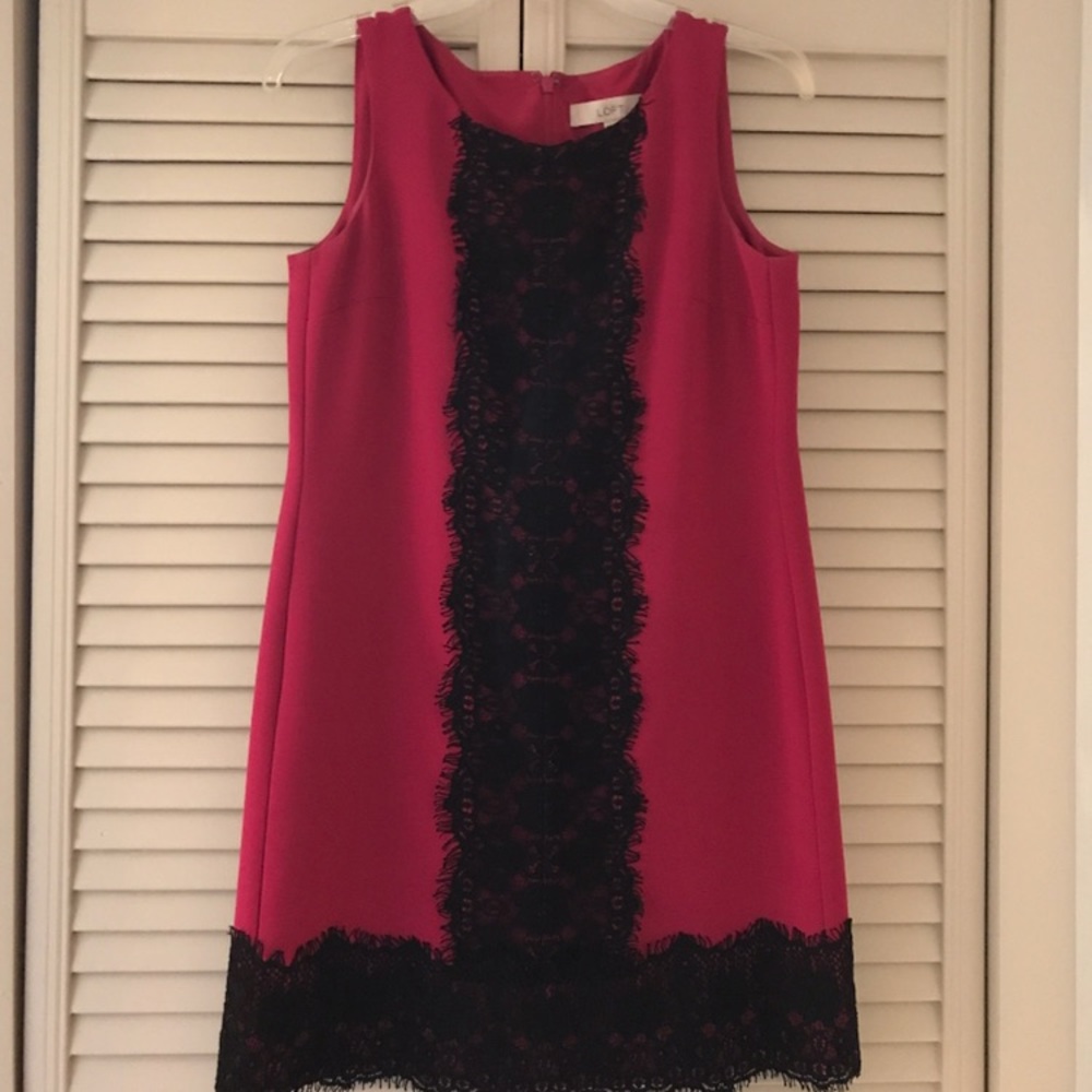Hot Pink Ann Taylor Cocktail Dress - Size 2