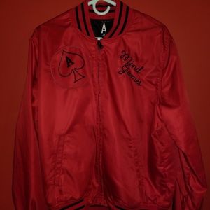 Red Bomber Jacket.