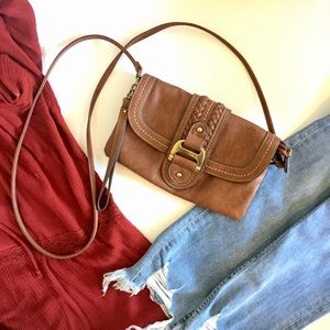 Crossbody Lightweight Brown/Tan Chaps Bag