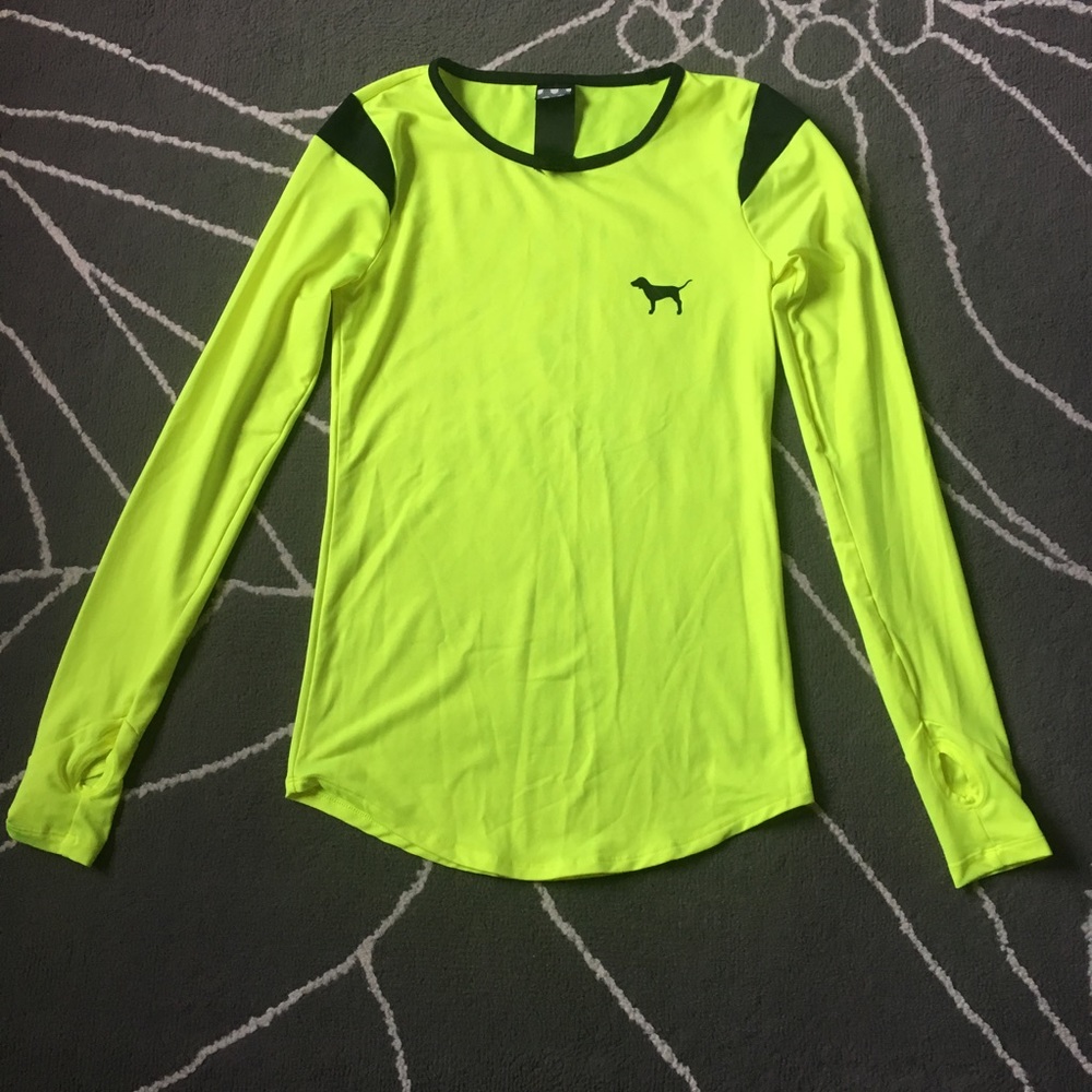 PINK Victoria's Secret neon compression shirt