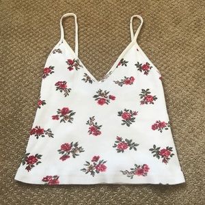 Brandy Melville Ribbed Rose Tank