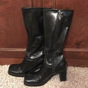 TALL BLACK TOMMY HILFIGER BOOTS