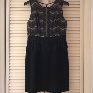 Ann Taylor Cocktail Dress - Black/Nude - Size 2