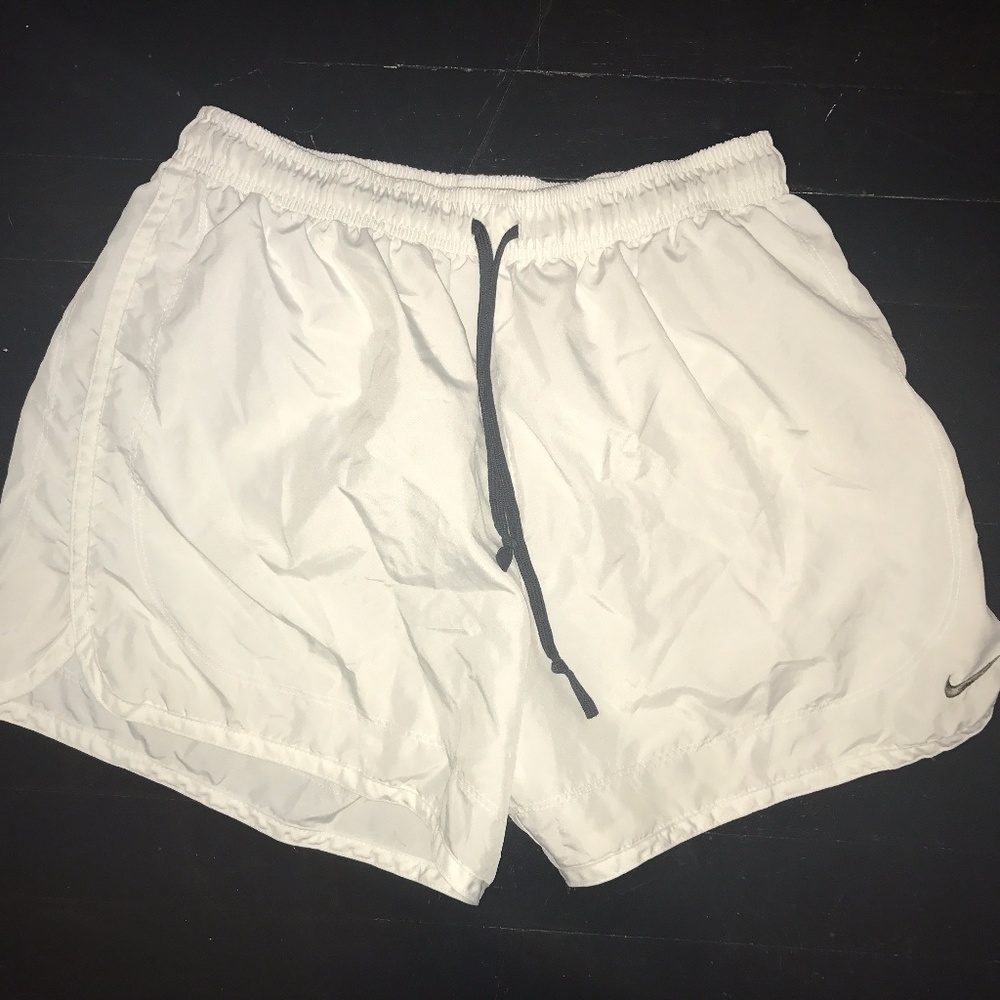 White Nike Dry Fit Athletic Shorts