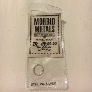 18g sterling silver hinged nose hoop