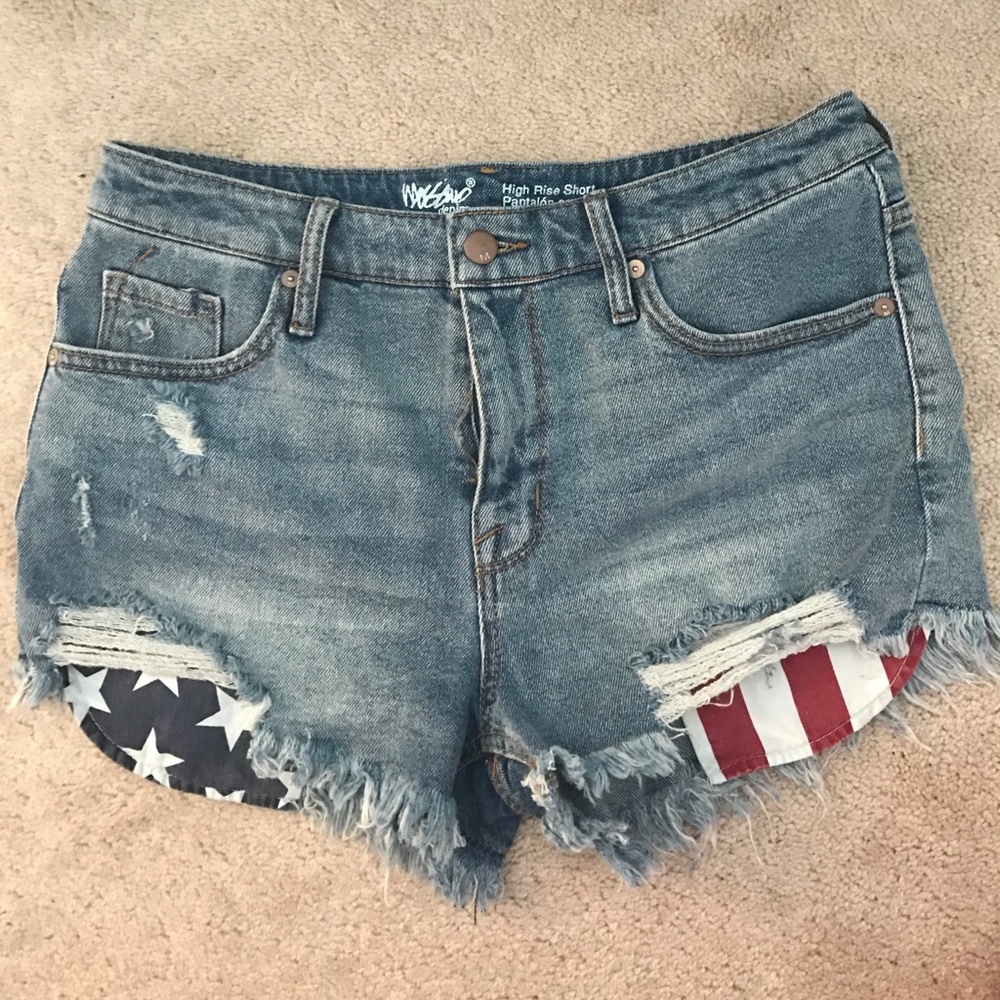 Denim cutoff shorts