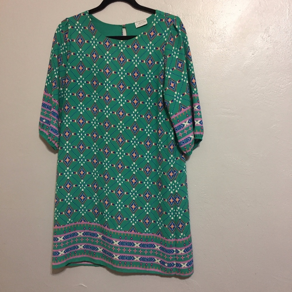 Printed Shift Dress