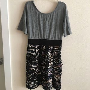 Patterned empire waist dress