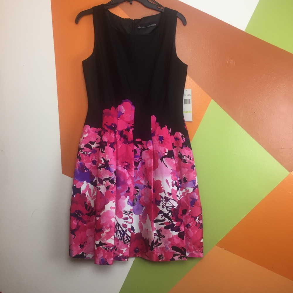 Chetta B Sleeveless Floral Dress size 4