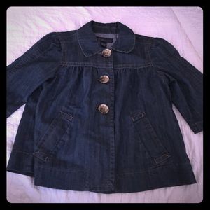 Blue jean work jacket 3 quarter sleeve