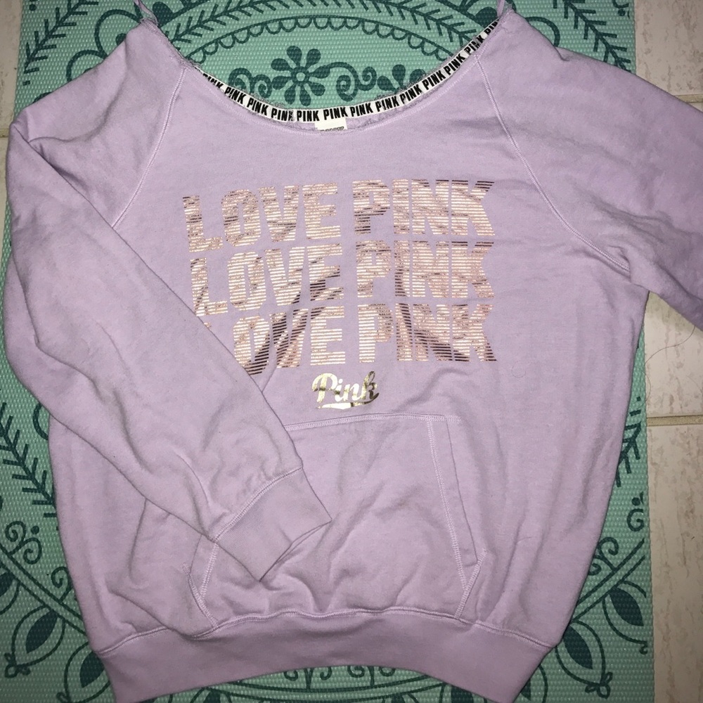 Off shoulder sweat shirt