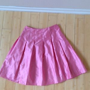 Banana republic pink silk midi skirt