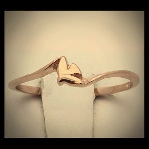 Sweet little bird ring 10k rose gold