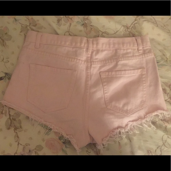 High-waisted ripped denim shorts - Picture 2 of 2