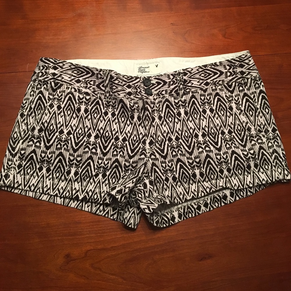 Black & White Printed Shorts