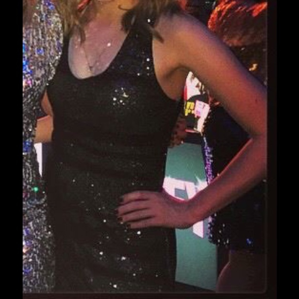 NYE Express black sequin dress