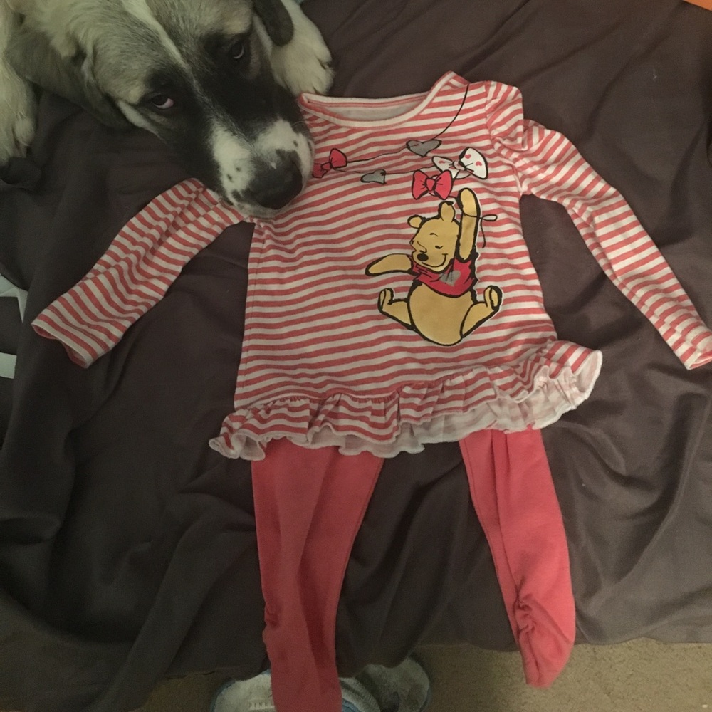 Disney winnie the pooh shirt and pant set