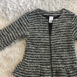 Girls peplum sweater jacket