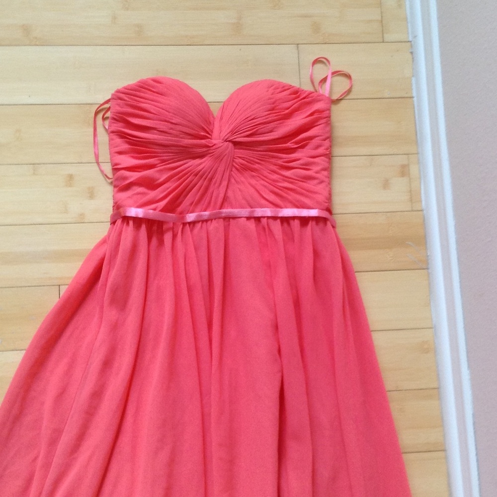 Flowy pink corset prom/bridesmaid dress