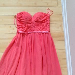Flowy pink corset prom/bridesmaid dress