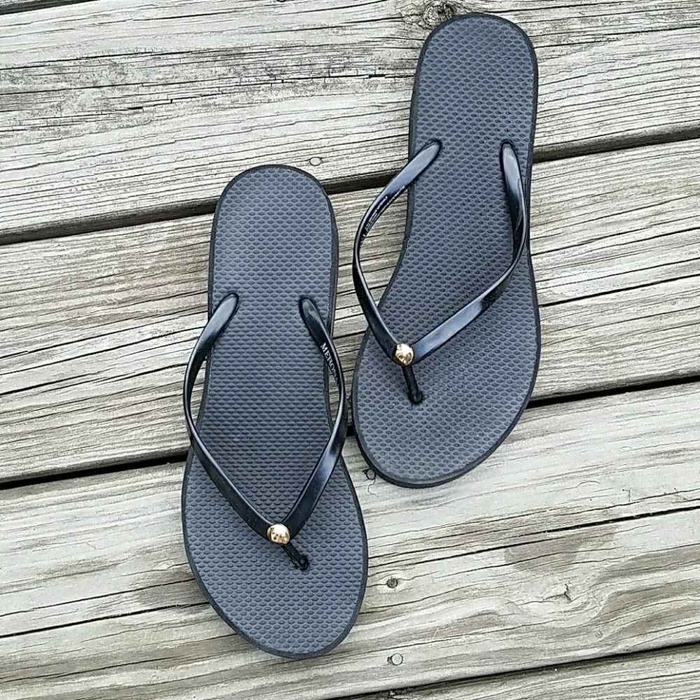 Black Wedge Sandals