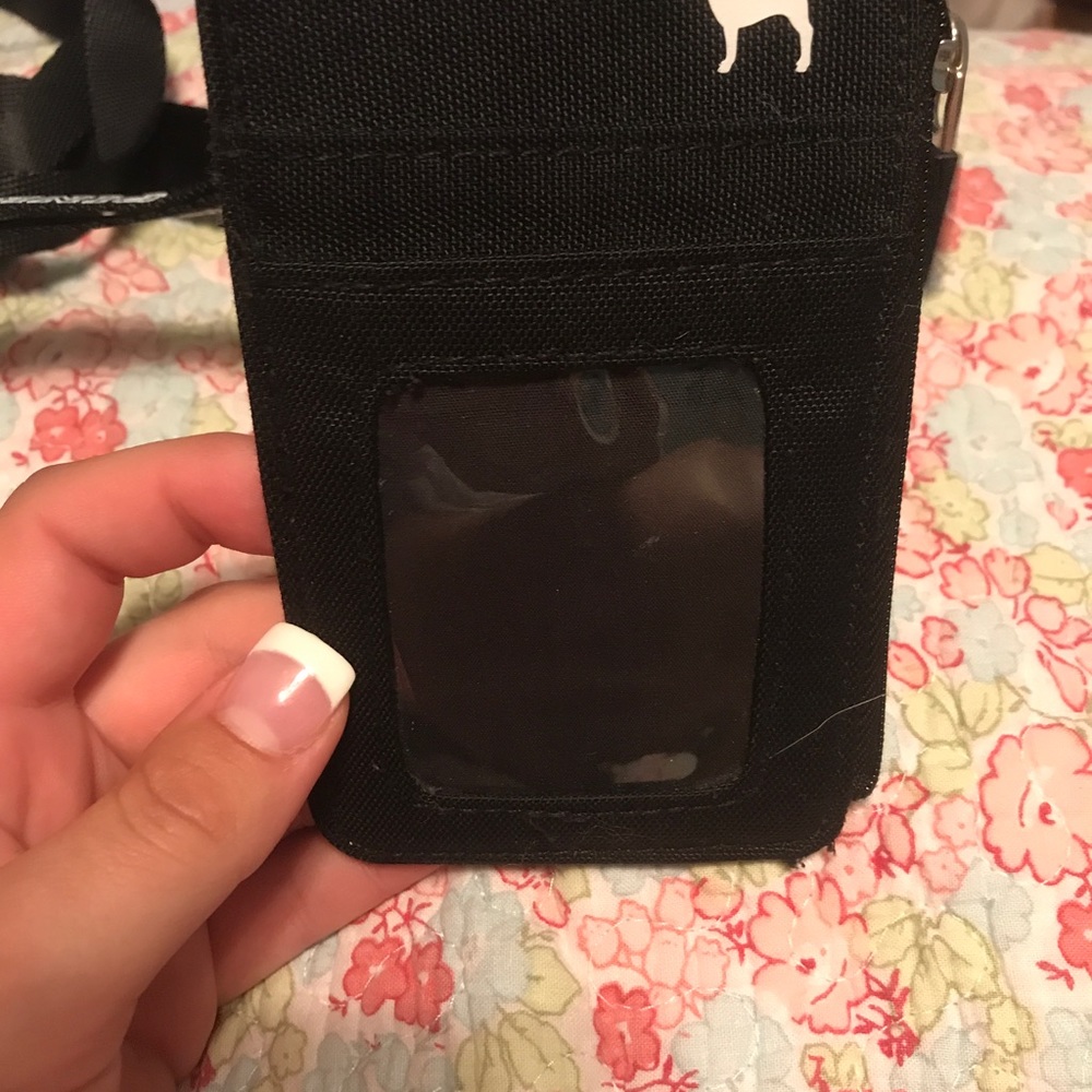 Vs pink lanyard and ID holder