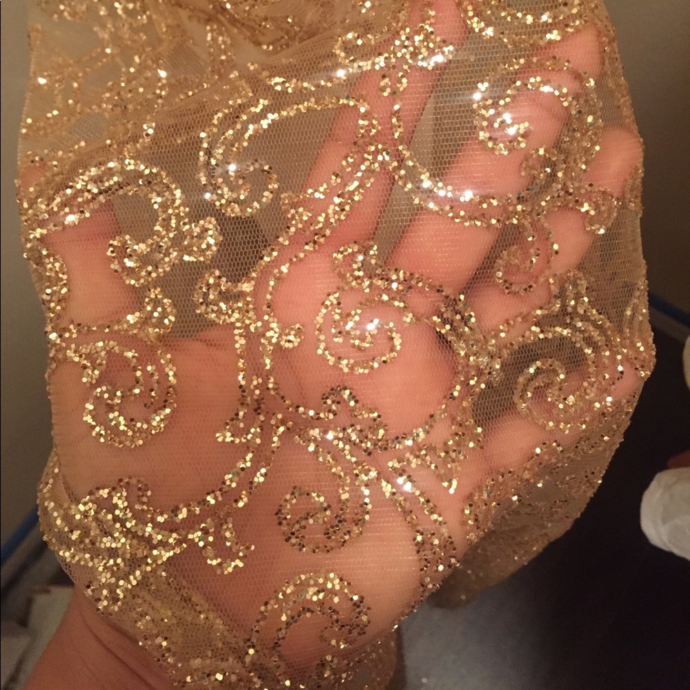 Sale $15 ! Champagne gown ! - Picture 2 of 8