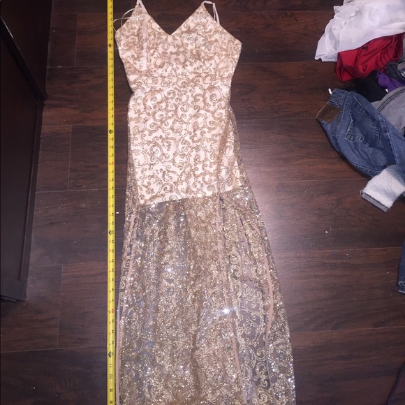 Sale $15 ! Champagne gown ! - Picture 4 of 8