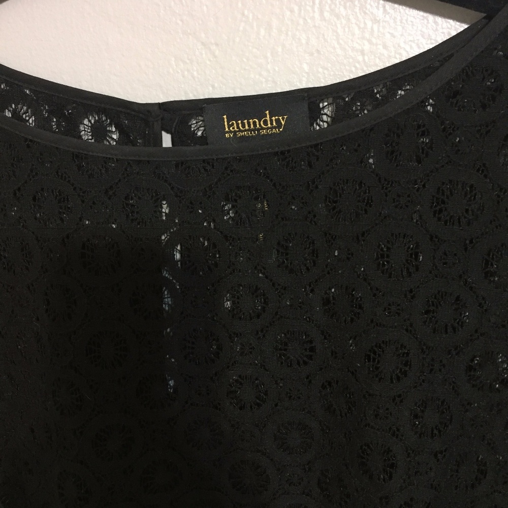 3/4 Sleeve Black Lace Cocktail Dress