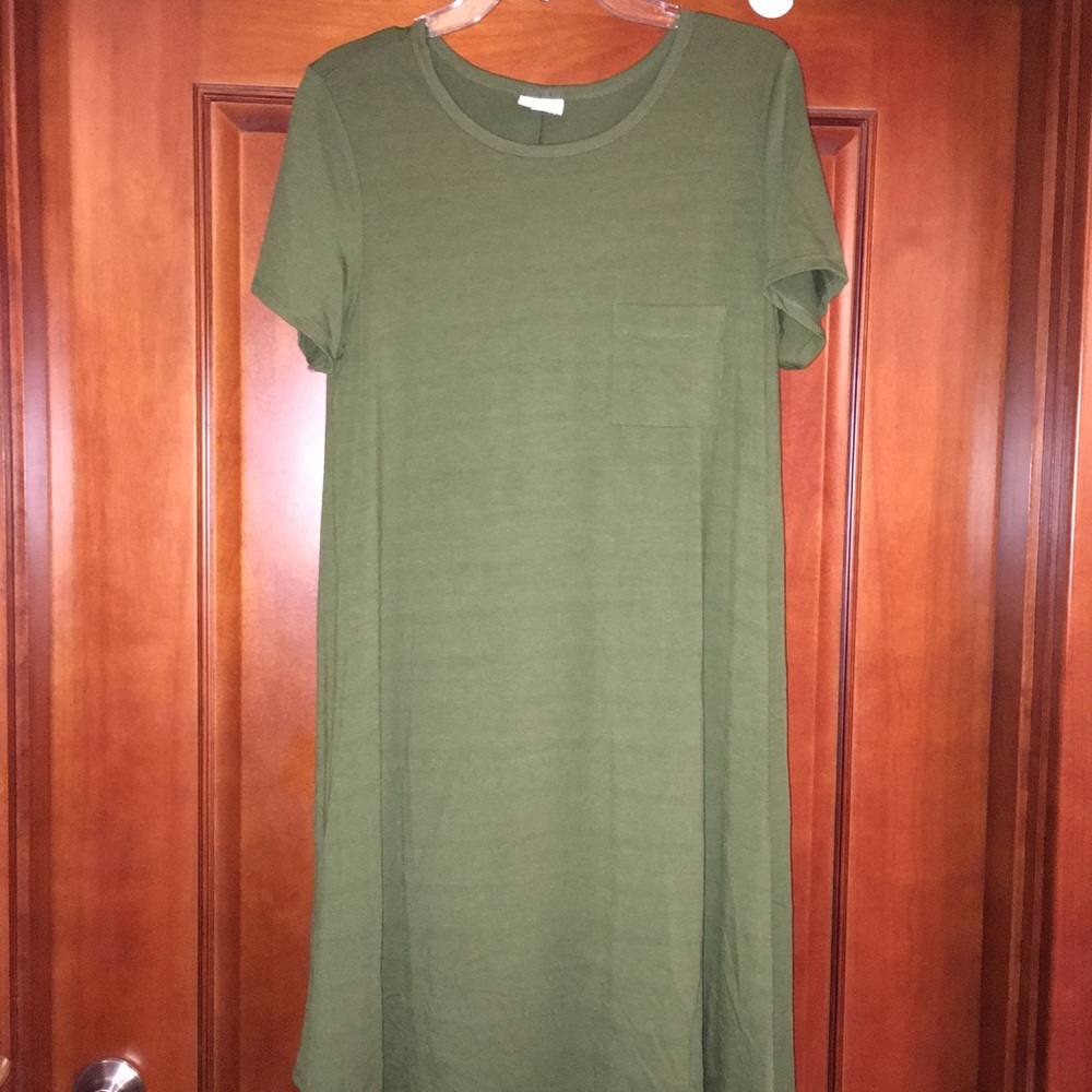 NWOT LuLaRoe Olive Green Carly
