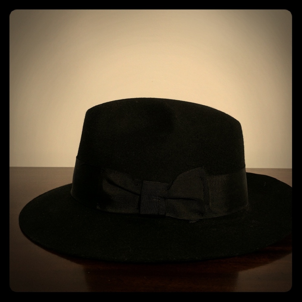 Scala black felt fedora 2XL 2.5 inch brim