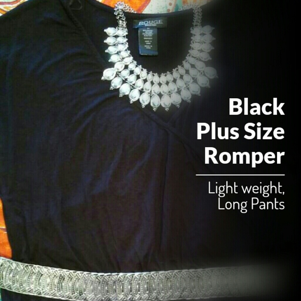 Plus Size Long Pants Romper