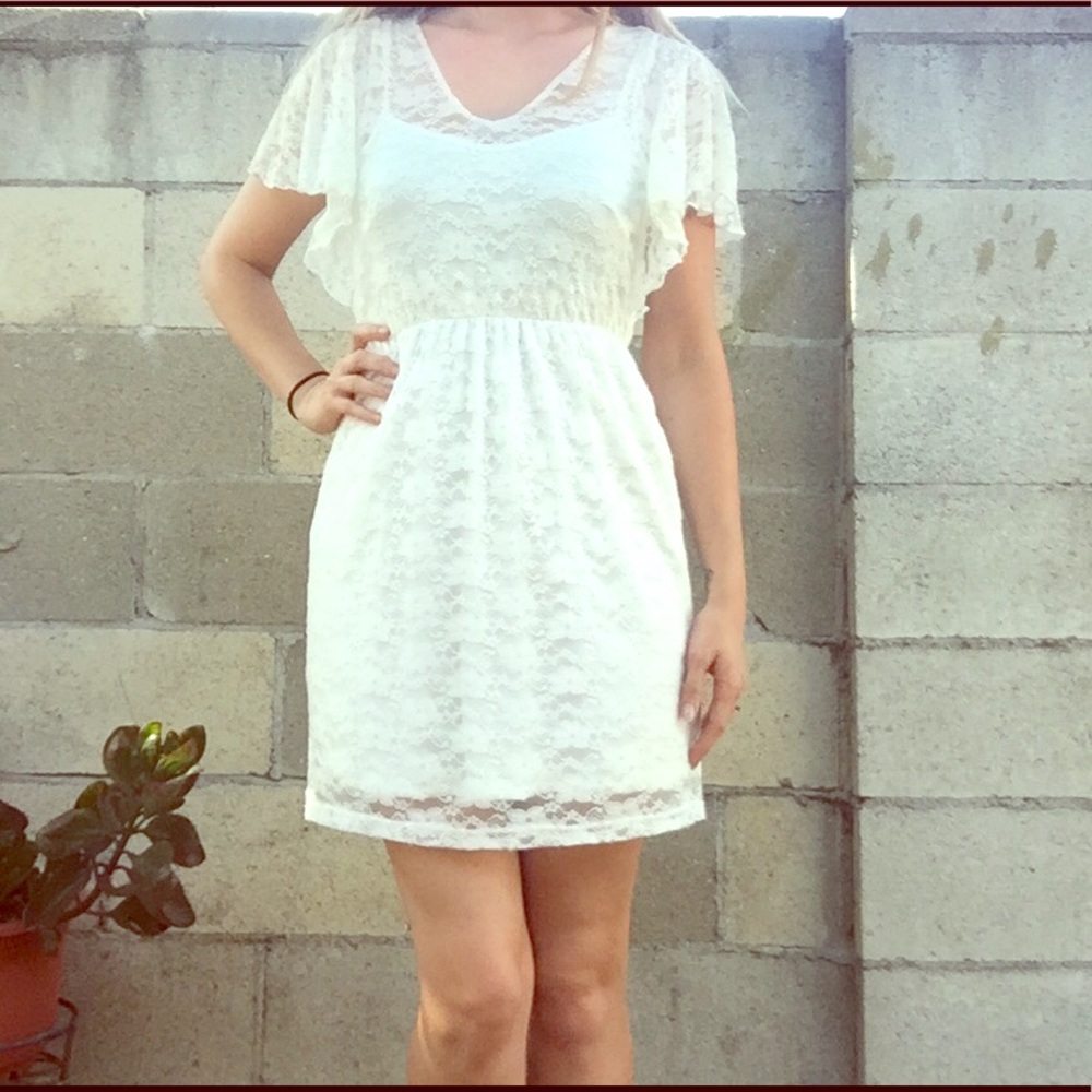 Cream lace dress