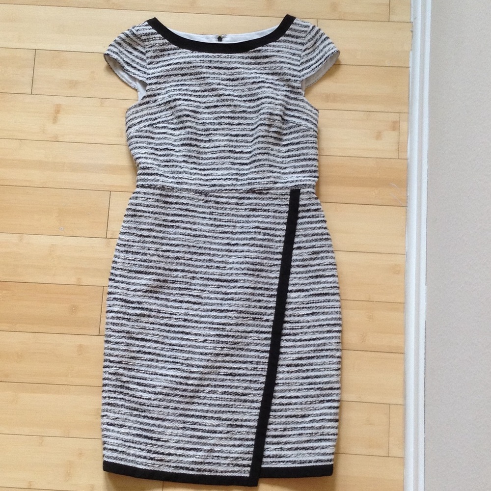 Ann Taylor black and white career dress
