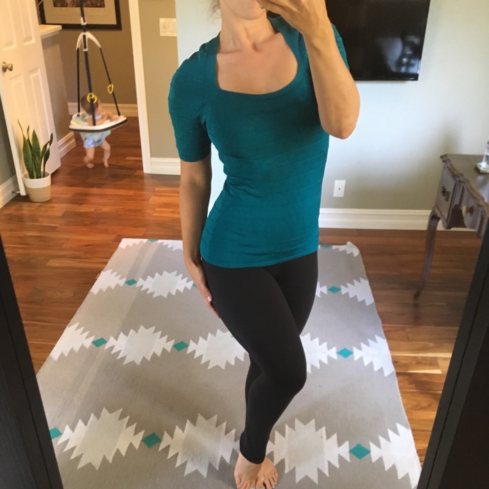 White House Black Market Teal Top