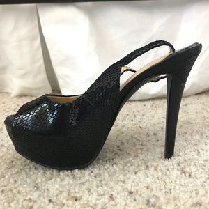 Gianni Bini Snake Skin Platform Heels