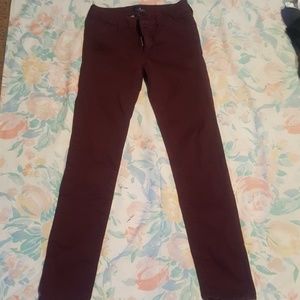 Hollister burgundy jeans