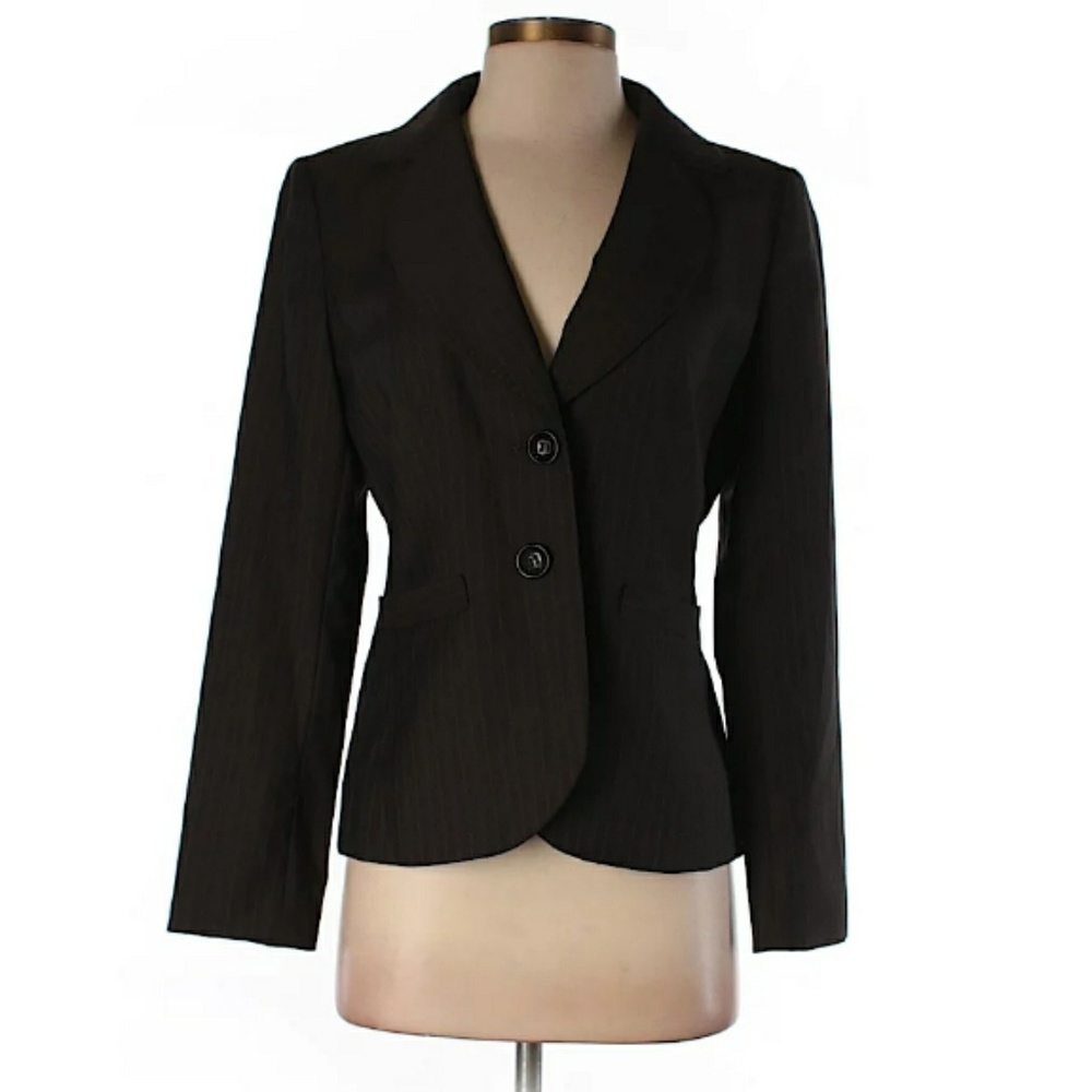 CLEARANCE Ann Taylor Dark Brown Pinstripe Blazer
